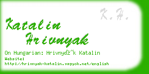 katalin hrivnyak business card